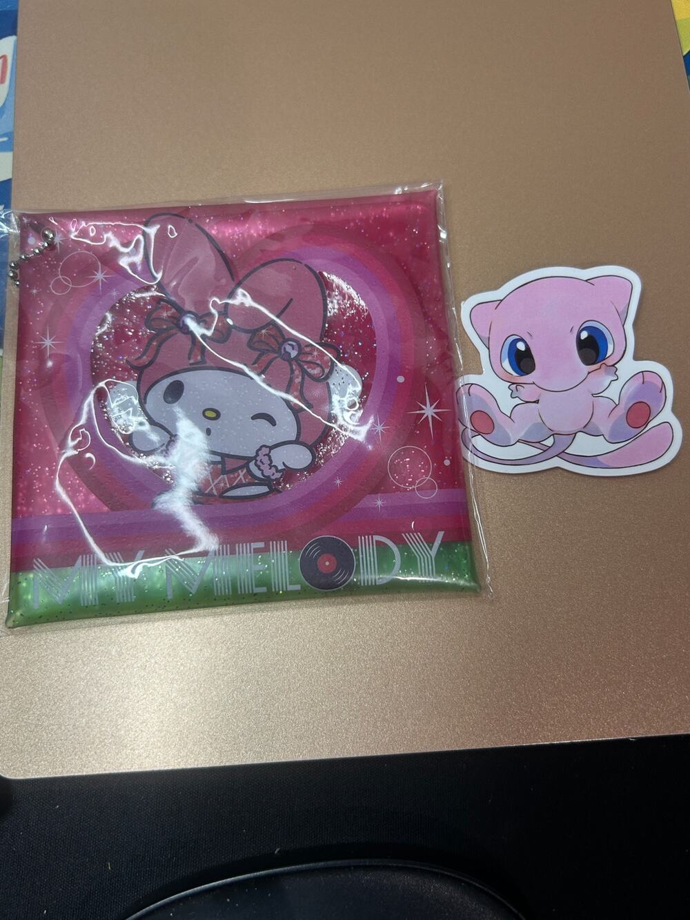 Sanrio Disco Lottery My Melody Pink Sparkly Keychain